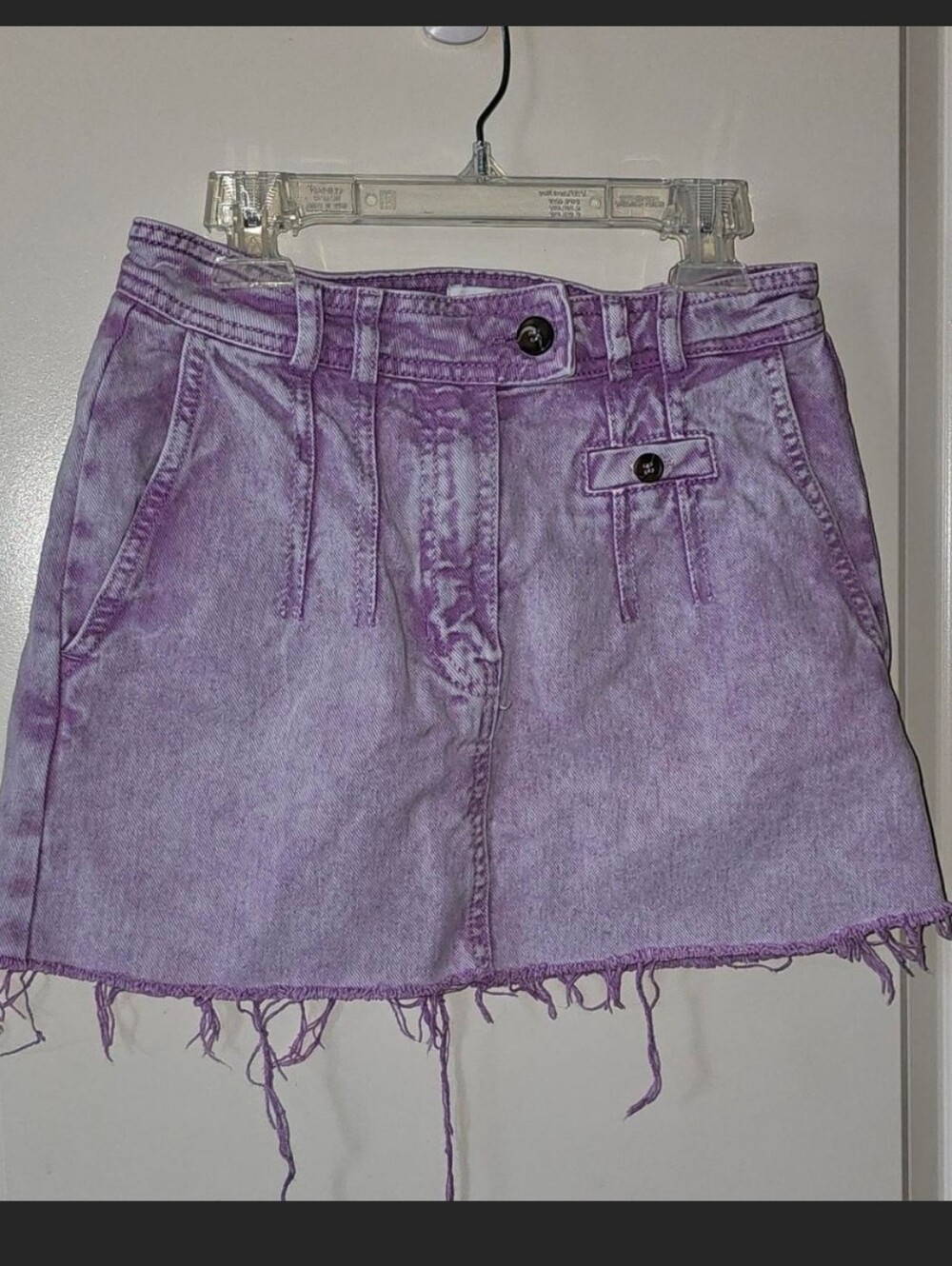 Women's Lavender Denim Mini Skirt